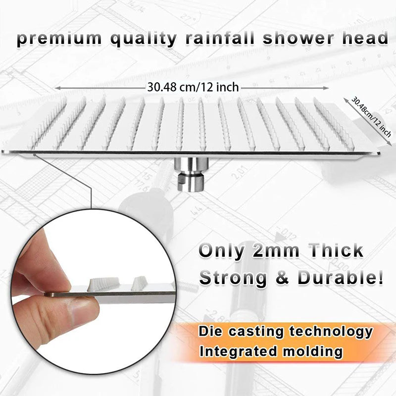 Chrome LED Light Bathroom Shower Head