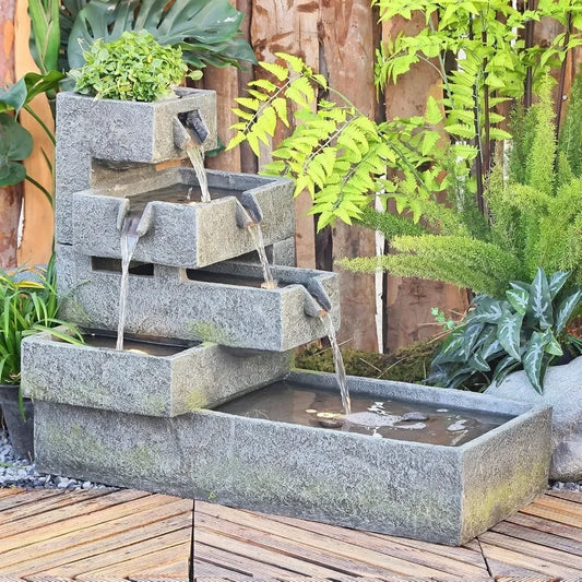 Tiered Water Fountain Outdoor Garden