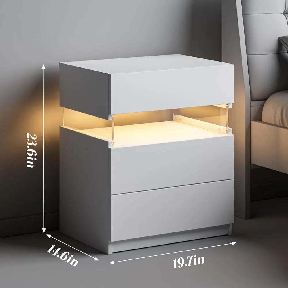 Nightstands Set of 2 LED