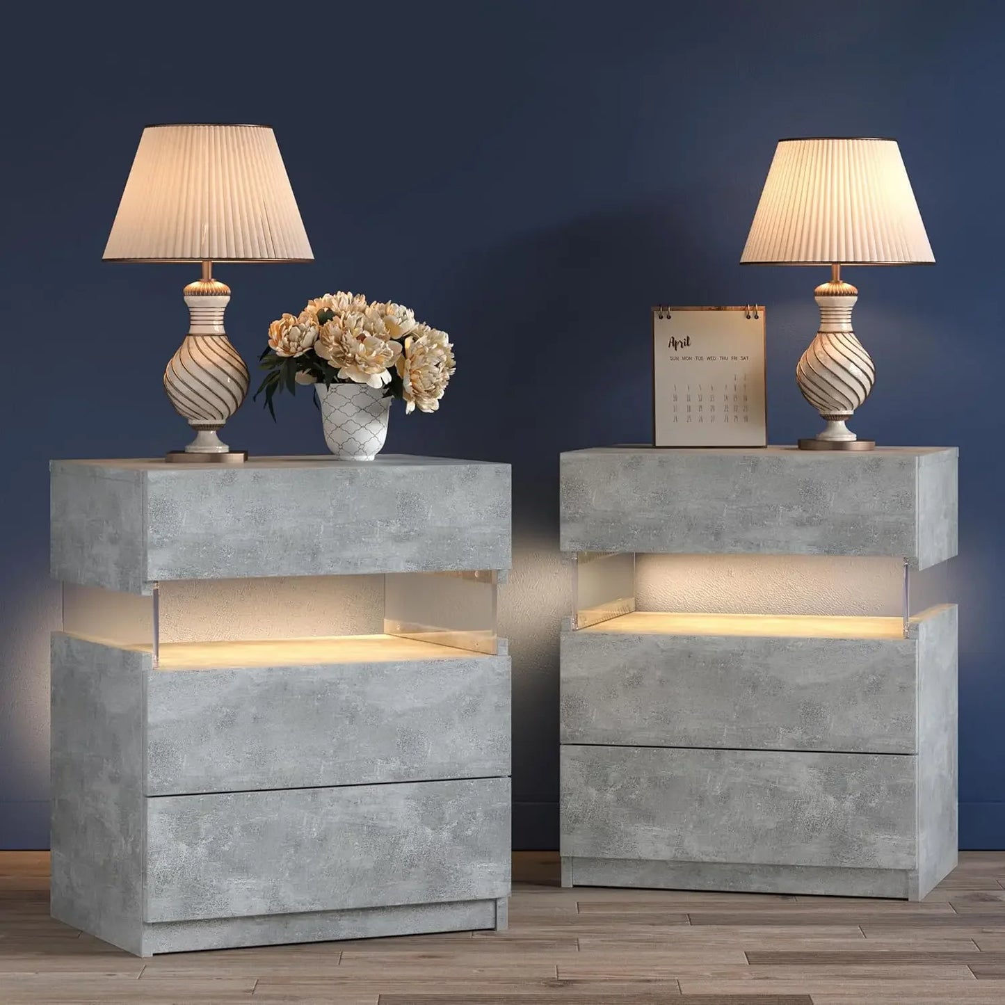 Nightstands Set of 2 LED