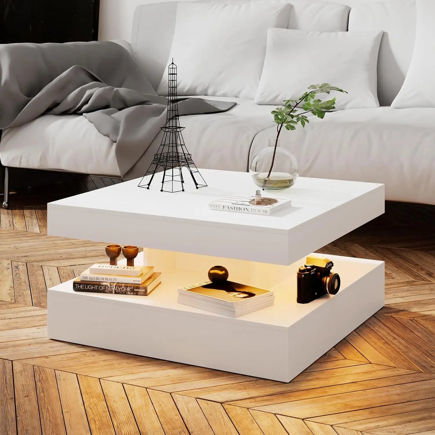 Black LED Coffee Table