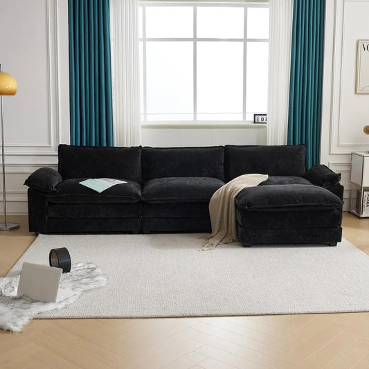 Sectional Sofa Modern Deep 3 Seater Sofa