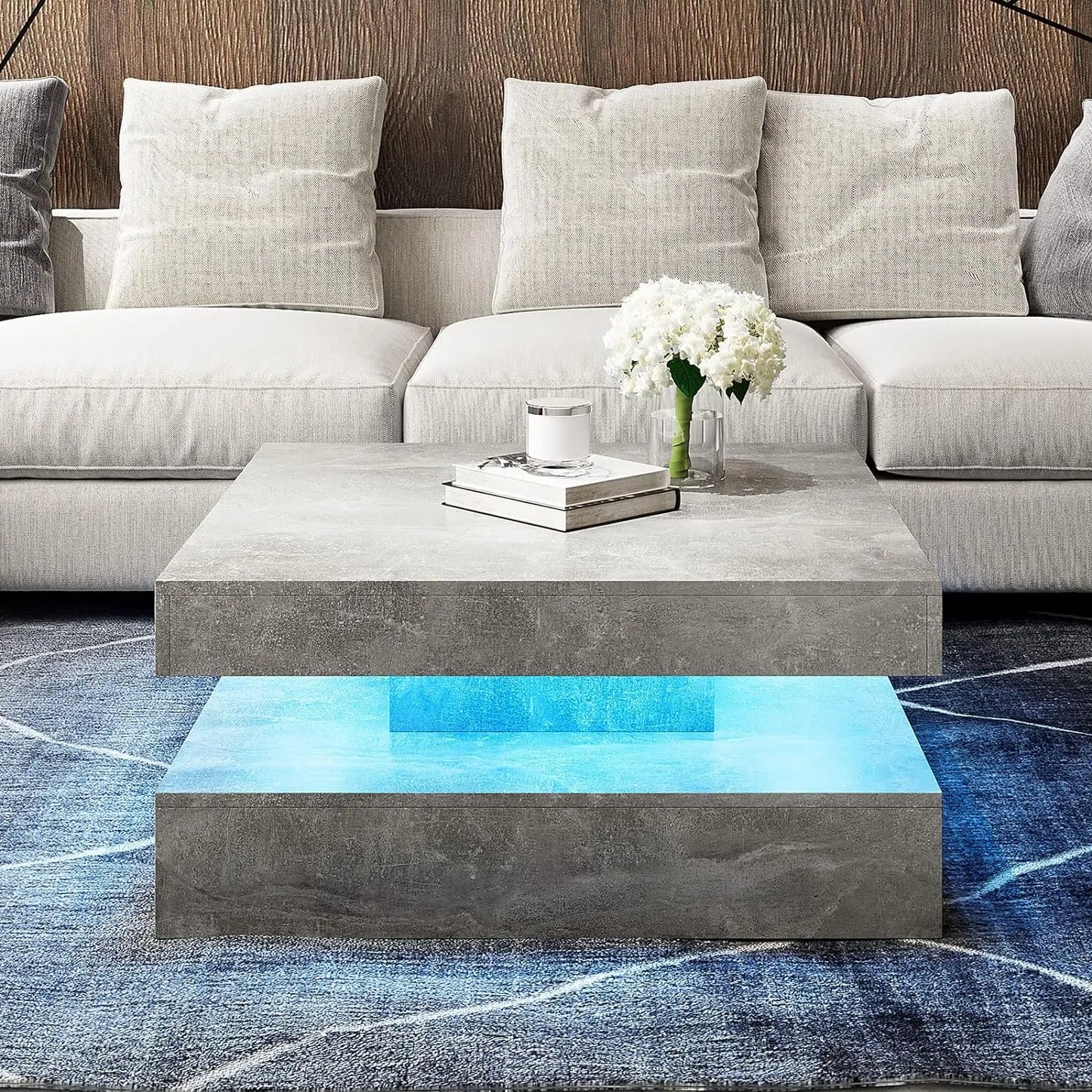 Black LED Coffee Table