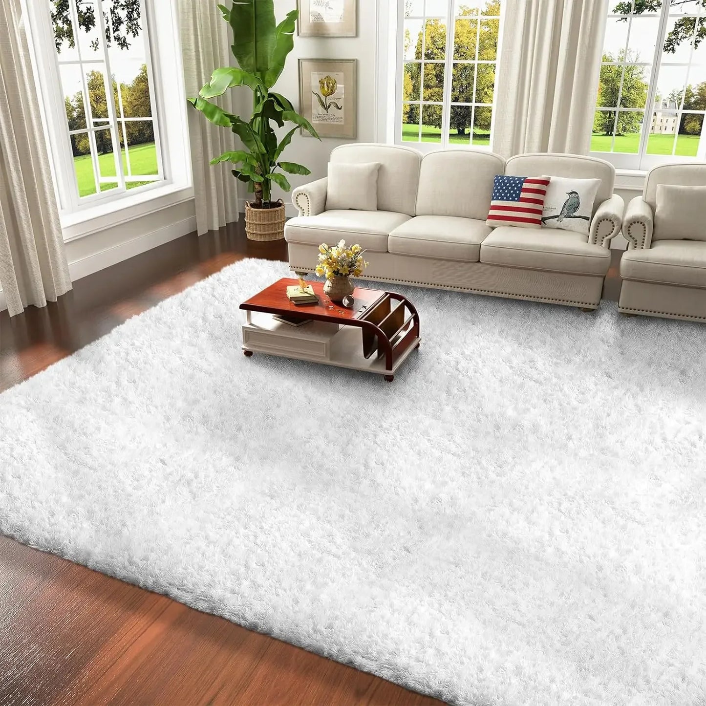 Ophanie 8x10 White Area Rug