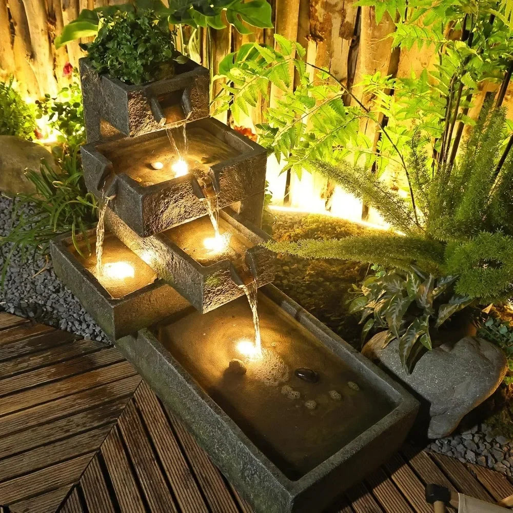 Tiered Water Fountain Outdoor Garden