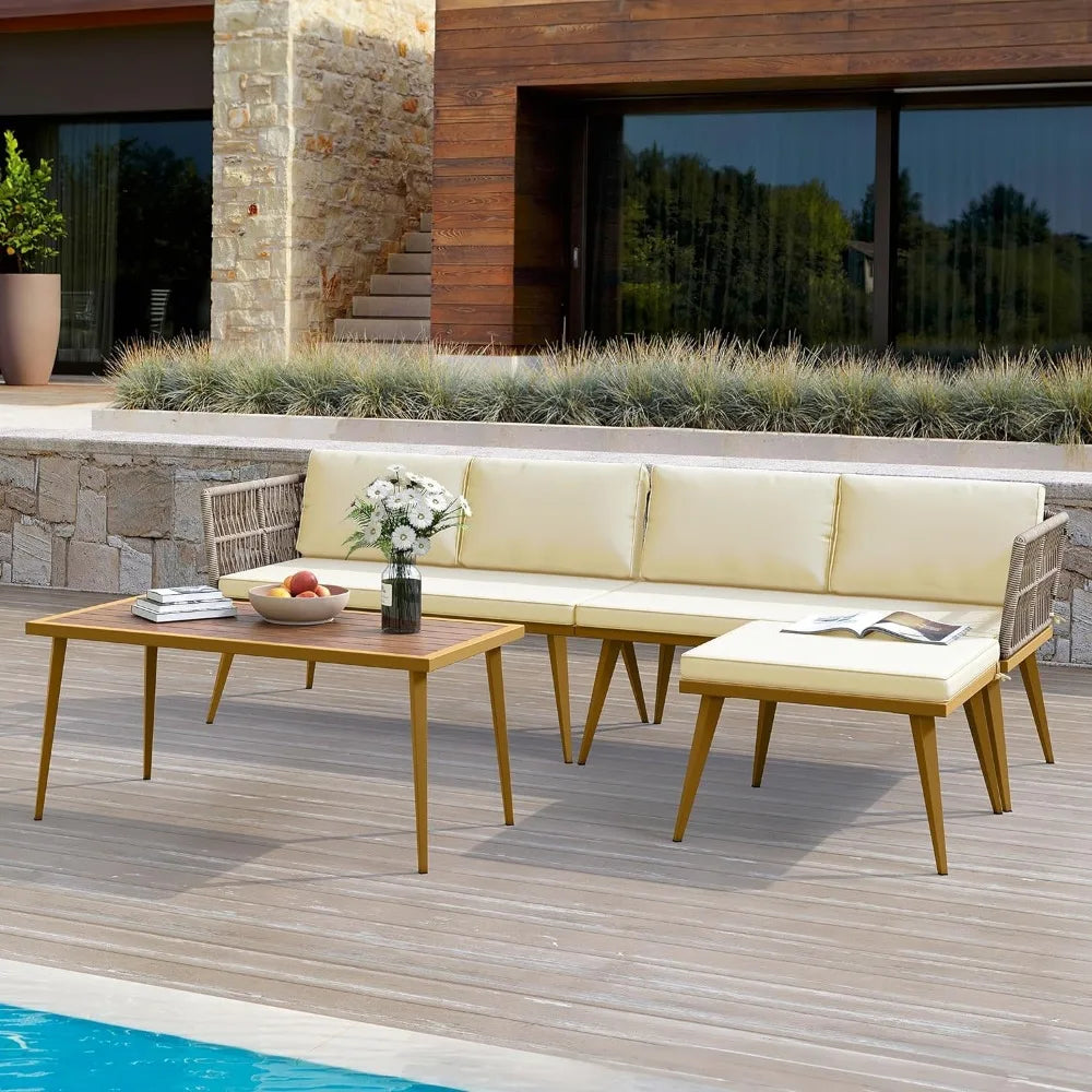 4 Pieces Patio Furniture Set