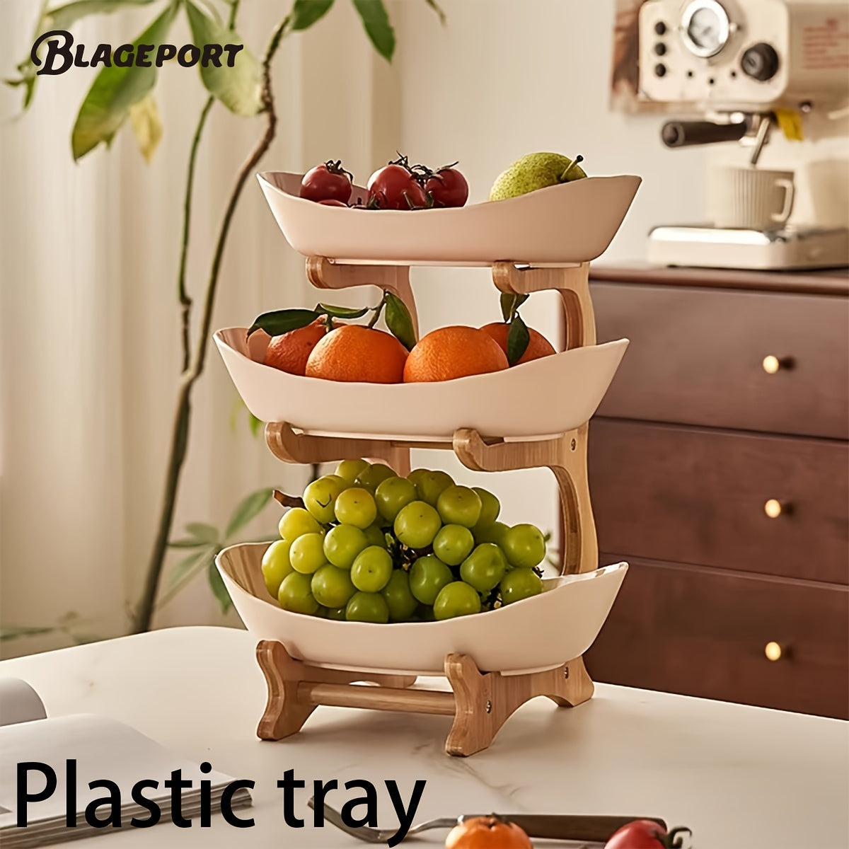 2PCS 2-tier/3-tier fruit bowl for kitchen counter